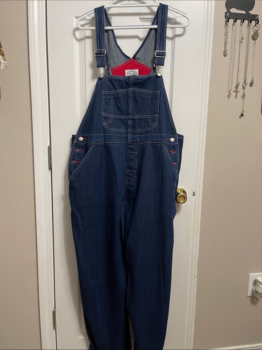 Dark Blue Denim Women's Overalls Jumpsuit